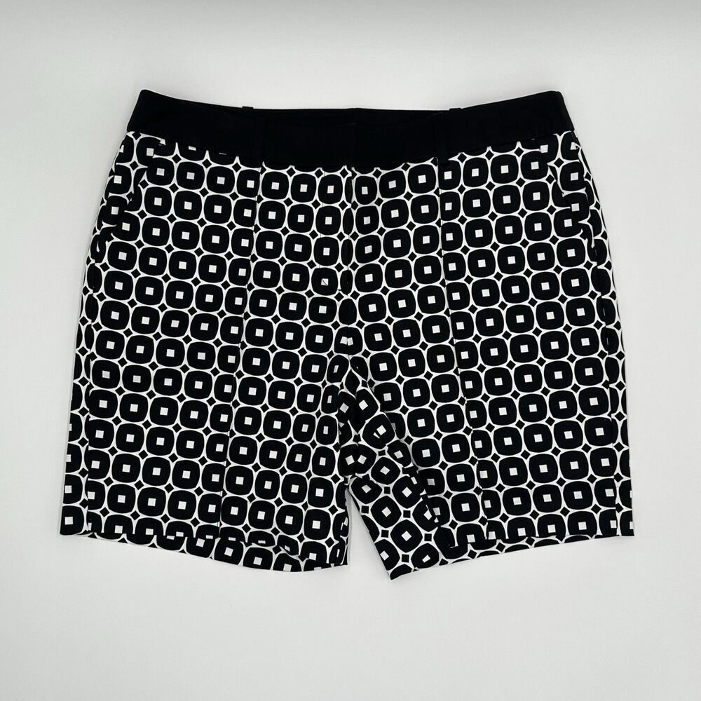 Worthington JCP Modern Fit Black White Ollie Shorts Womens Size 10 NWT 7" Inseam